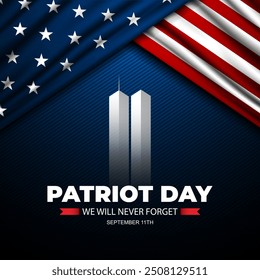 Patriot Day September 11th background vector illustration