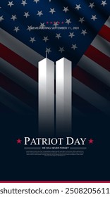 Patriot Day September 11th background vector illustration
