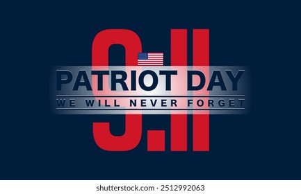 Patriot Day September 11th background vector illustration