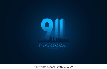 Patriot Day September 11th background vector illustration