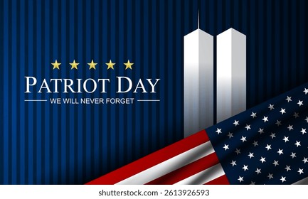Patriot Day September 11th background vector illustration