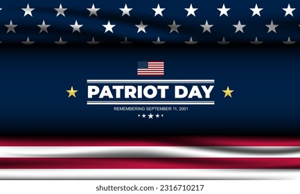 Patriot Day, 11. September, Designhintergrund, Vektorgrafik