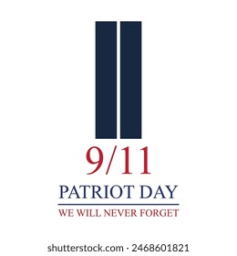 Patriot Day September 11th with New York City background vector illustration
