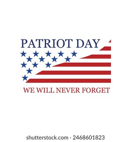 Patriot Day September 11th with New York City background vector illustration