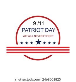 Patriot Day September 11th with New York City background vector illustration