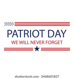 Patriot Day September 11th with New York City background vector illustration
