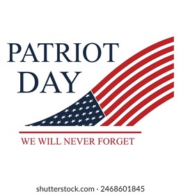 Patriot Day September 11th with New York City background vector illustration