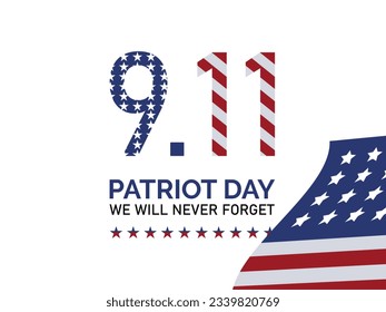 Patriot day  september vector image.USA Never forget 9.11 vector poster.