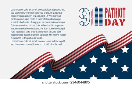 Patriot Day Template with copy space area