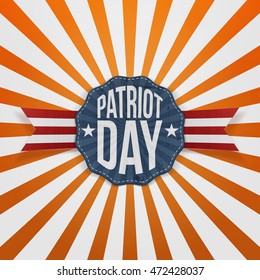 Patriot Day Text on paper Badge