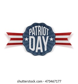 Patriot Day Text on realistic Banner