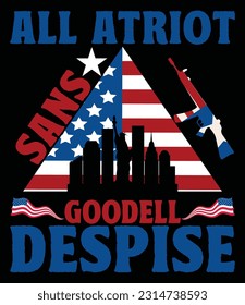 patriot day tshart art vector