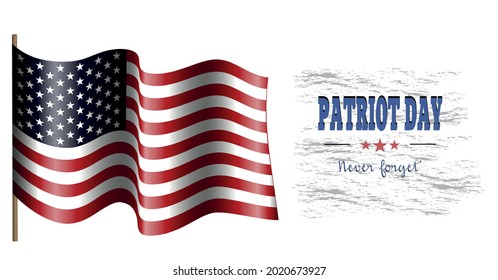 Patriot Day in the United States of America. Never forget. Memorable date. Vector illustration