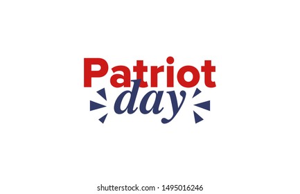 Patriot Day in United States. Celebrate annual in September 11. We will never forget. We remember. Memory day. Patriotic american elements. Poster, card, banner and background. Vector illustration