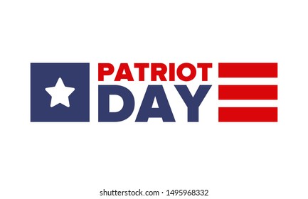 Patriot Day in United States. Celebrate annual in September 11. We will never forget. We remember. Memory day. Patriotic american elements. Poster, card, banner and background. Vector illustration