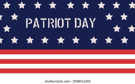 Patriot Day in United States flag element vector style background.