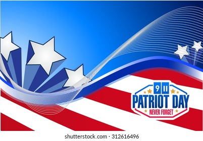 Patriot Day us flag graphics background illustration design