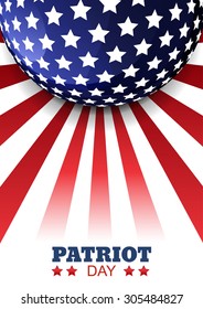 Patriot Day of USA or Independence Day. Vector abstract flag background with place for text. Design concept for greeting card, banner, flyer, poster.