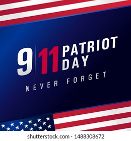 Patriot Day Usa Never Forget 911 Stock Vector (Royalty Free) 1488308672 ...