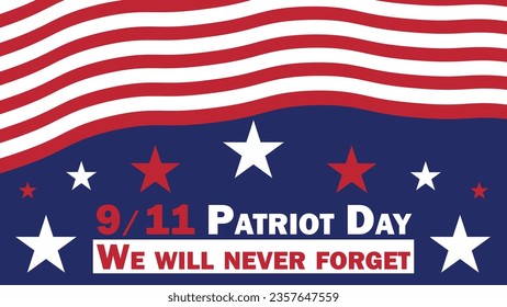 Patriot Day vector banner design. Patriot Day modern minimal graphic poster illustration.