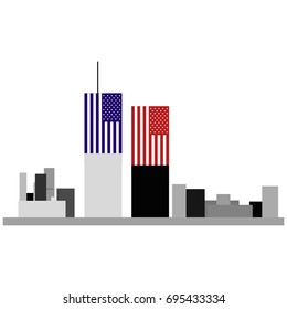 Patriot day Vector color icon on white background.