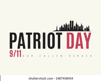 Patriot Day vector design template. USA remembrance day banner.