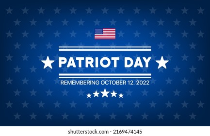 Patriot day vector illustration. Flag of the United States of Fmerica. Star, remembering october 12.2002. Holiday concept. Vector line icon for Business and Advertising