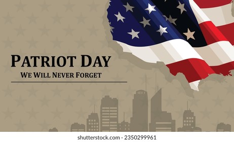 patriot day we will never forget vector background illustration 