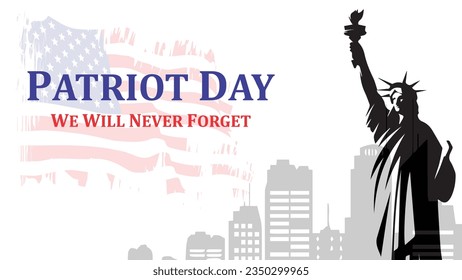 patriot day we will never forget vector background illustration 