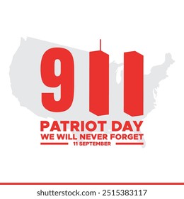 Patriot Day, wir werden nie vergessen, 11 September - 911 Gedenktag, Grußkarte, USA Flagge, EDITABLE VORLAGE, Banner, Anzeigen, Post, Poster-Design.