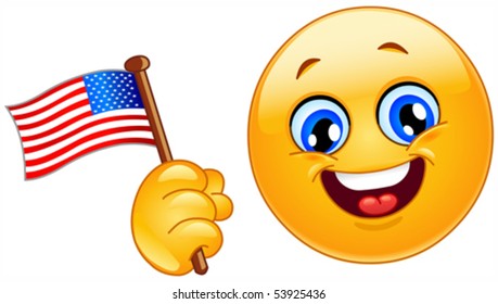 Patriot emoticon celebrating 4th of July