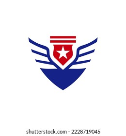 signo vectorial de diseño de logotipo patriótico