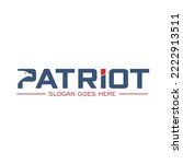 Patriot logo with eagle on letter P, Usable for Business Logos, Flat Logo Design Template, vector illustration