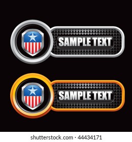 patriot shield black checkered tabs