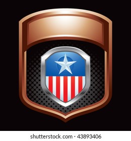 patriot shield bronze display
