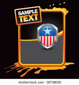 patriot shield orange splattered ad