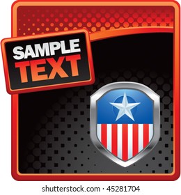 patriot shield red and black halftone template