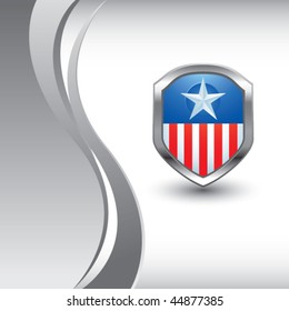 patriot shield vertical silver wave background
