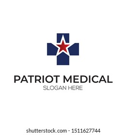 Patriot veteran health medical logo design