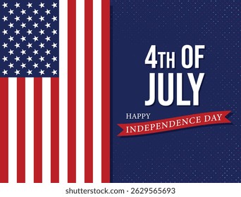 Patriotic 4th of July Independence Day Background with American Flag Design Independence Day national celebrations holiday promotions banners and event announcements