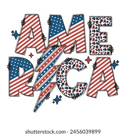 Patriotic 4th of July Vector T-shirt Design