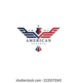 Patriotic American Eagle logo design for