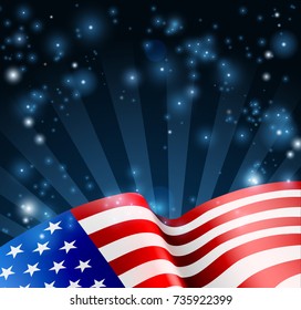 Patriotic American flag background design