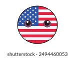 Patriotic American flag vector art, ideal for print and digital use
