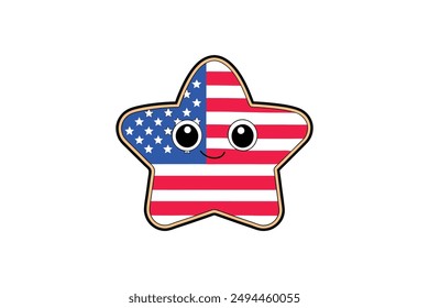 Patriotic American flag vector art, ideal for print and digital use