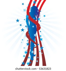 patriotic american july vector