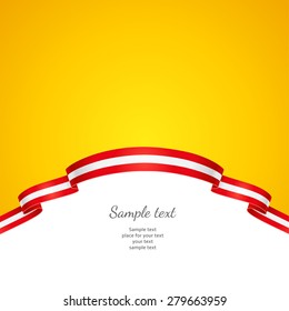 Patriotic background with a border in the form of a flag of Austria 