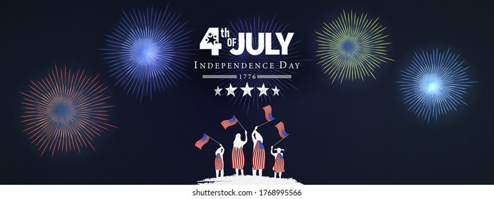 Patriotic background for fourth of july united states of america independence day