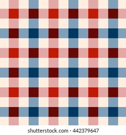 Patriotic background patterns for Independence Day in red, white and blue Seamless geometric 4th July wallpapers, textiles, scrap booking. 