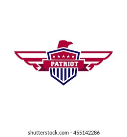 Patriotic badge and emblem design template